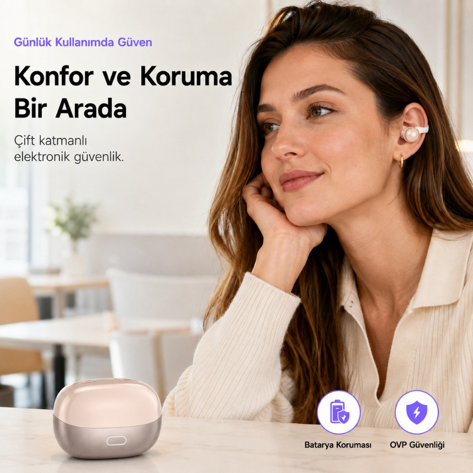 P-Q15 110 Dil AI Çeviri Destekli Açık Kulak Kulaklık