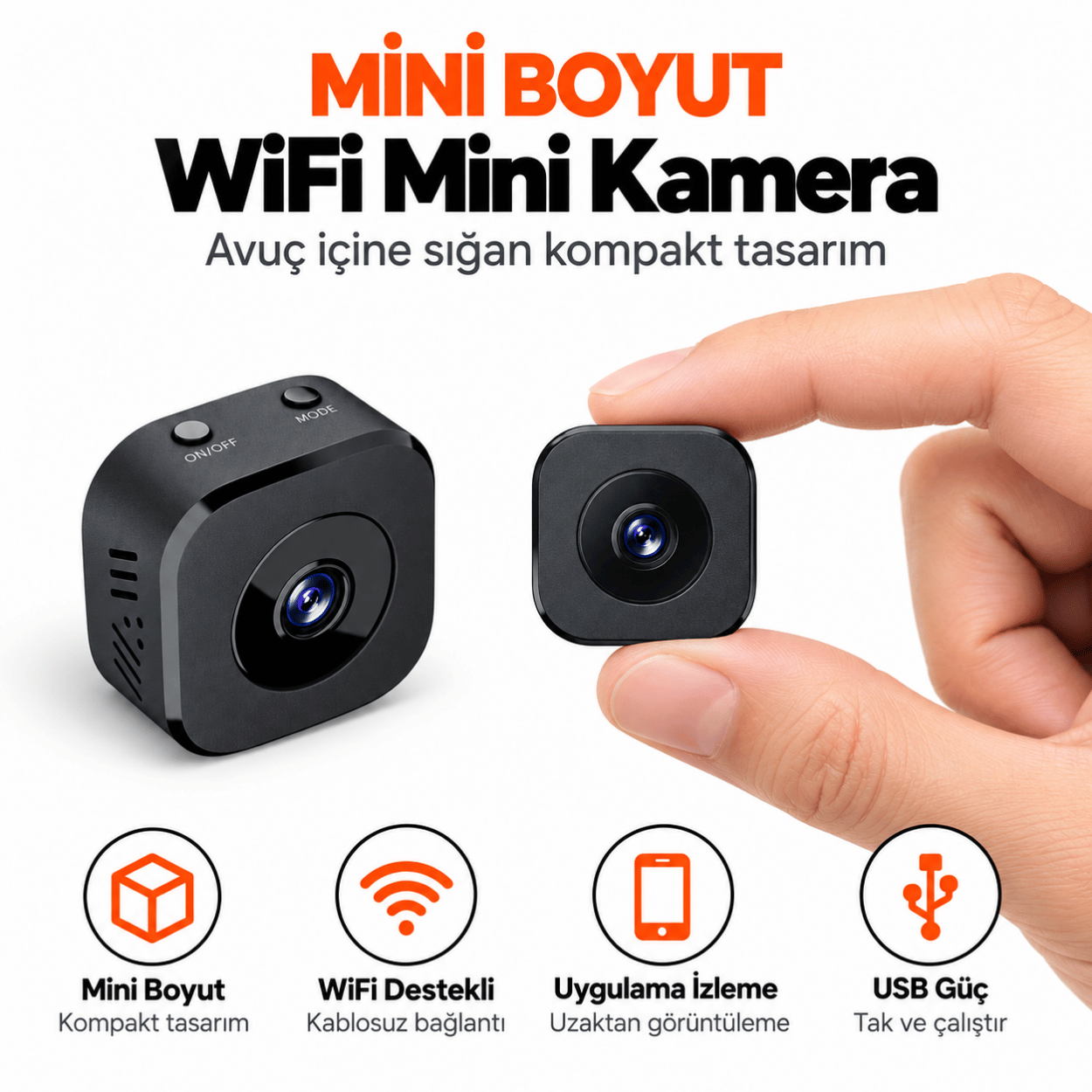 Mini Wi‑Fi Kamera ve Mobil Canlı İzleme