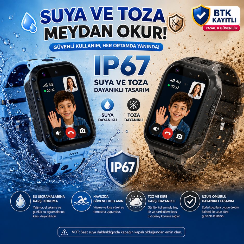 4G LTE GPS Takipli Görüntülü Konuşmalı Çocuk Akıllı Saati Y95
